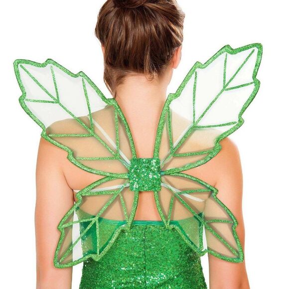 Green Fairy 2Pc Costume Womens Size M Roleplay Cosplay Dress and Wings - Picture 6 of 8